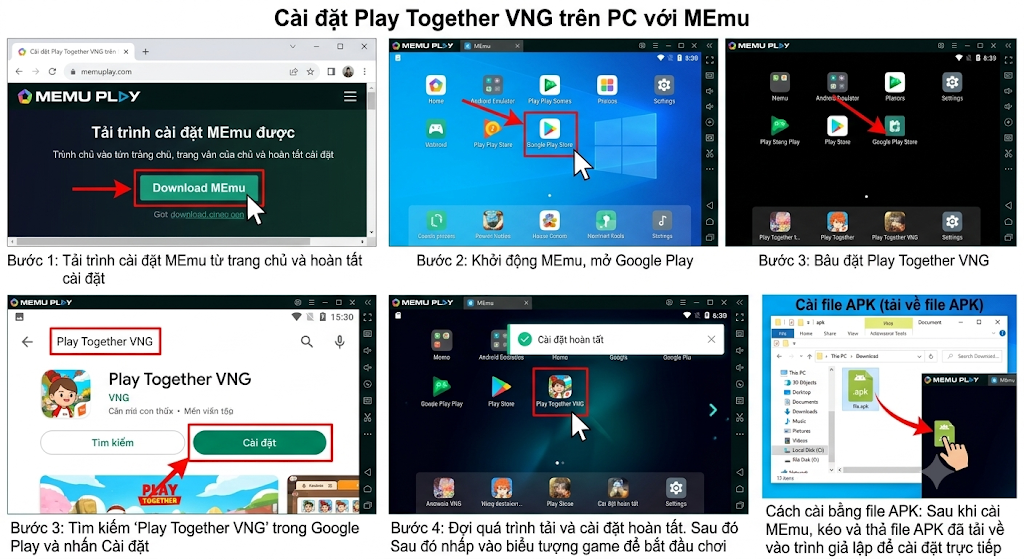 Hướng dẫn cài đặt Play Together VNG trên PC với MEmu