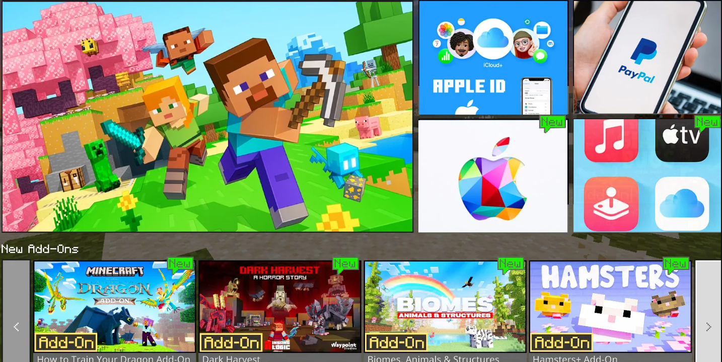 Minecraft (Bedrock Edition) trên App Store là phiên bản chính thức do Mojang Studios (Microsoft) phát hành